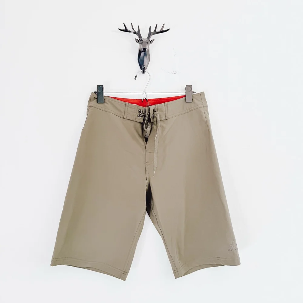 Prana Men's Olive Green Board Shorts Size 28